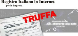 truffa sul registro italiano in internet per le imprese