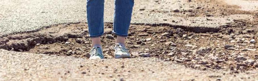 Caduta Marciapiede sconnesso