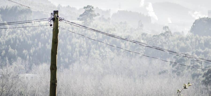 Palo Telecom pericolante